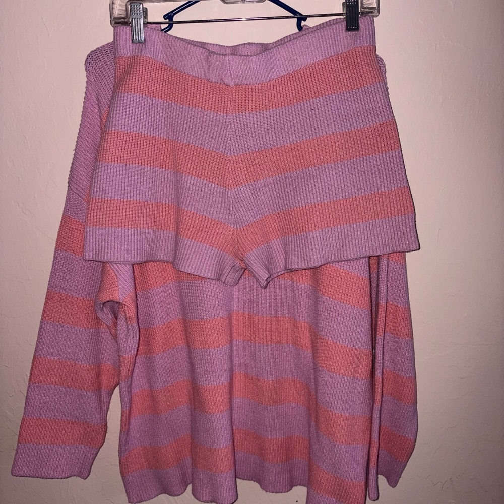 Pink Lily Pink & Coral Striped set